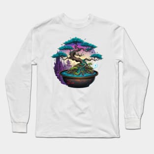 Bonsai World, Bonsai Tree Landscape Long Sleeve T-Shirt